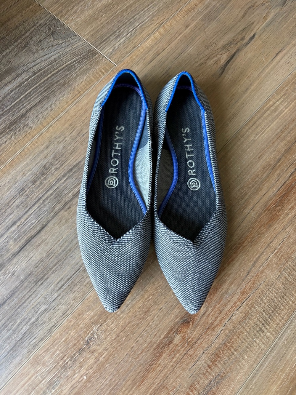 Rothy's Pointed Knit Flats in Black
